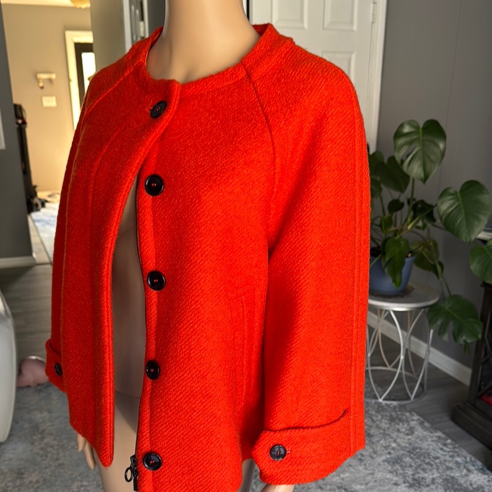 Women's Orange Button-Up Jacket - image 2